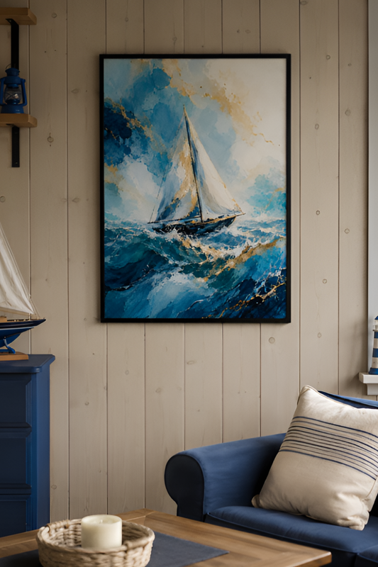 Seilbåt - Maritim seilbåtplakat