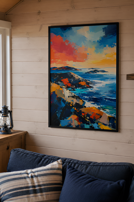 Skjær – Abstrakt maritim plakat